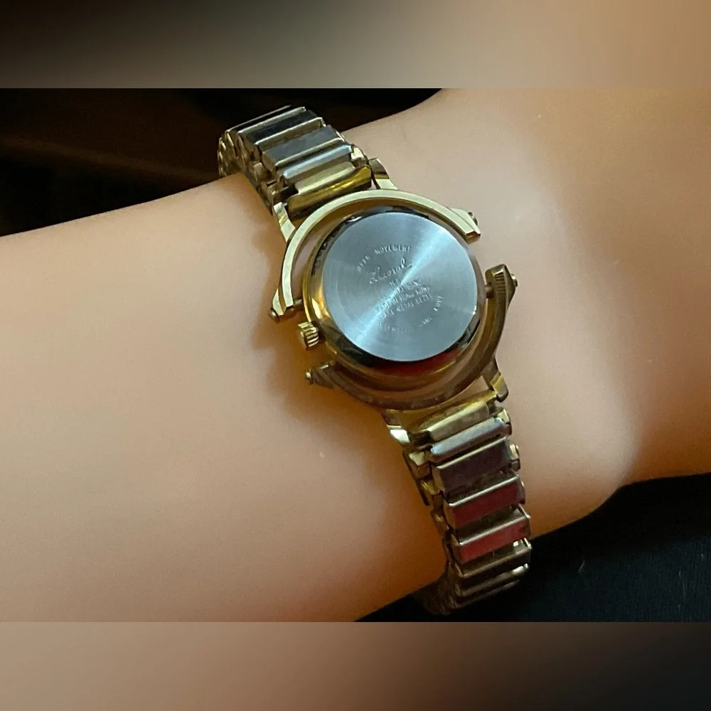 Lucoral: vintage rare ladies Lucoral Abalone swirl indecent colors wrist watch.